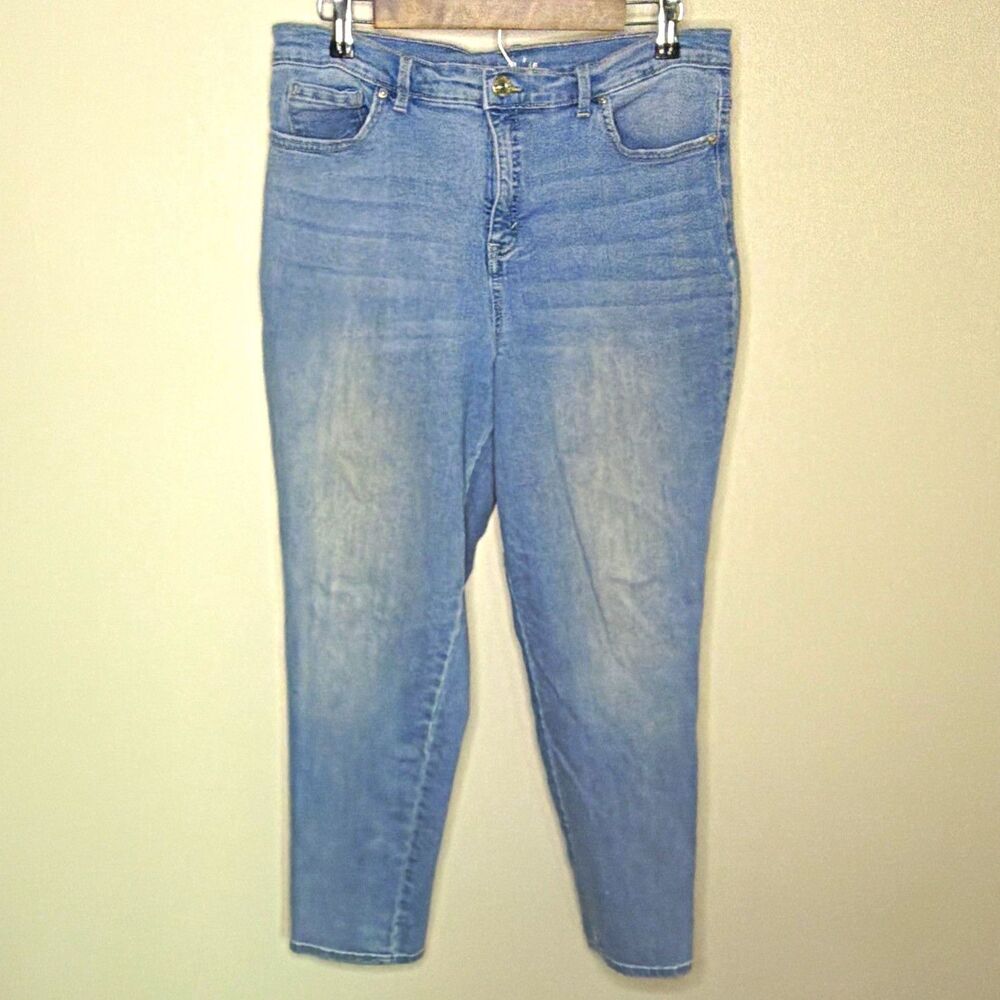 Style & Co Women’s Skinny Jeans Light Wash Blue Denim Stretch Size 16